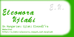 eleonora ujlaki business card